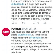 Comunicat: per la llibertat de premsa i opinió a la nostra ciutat